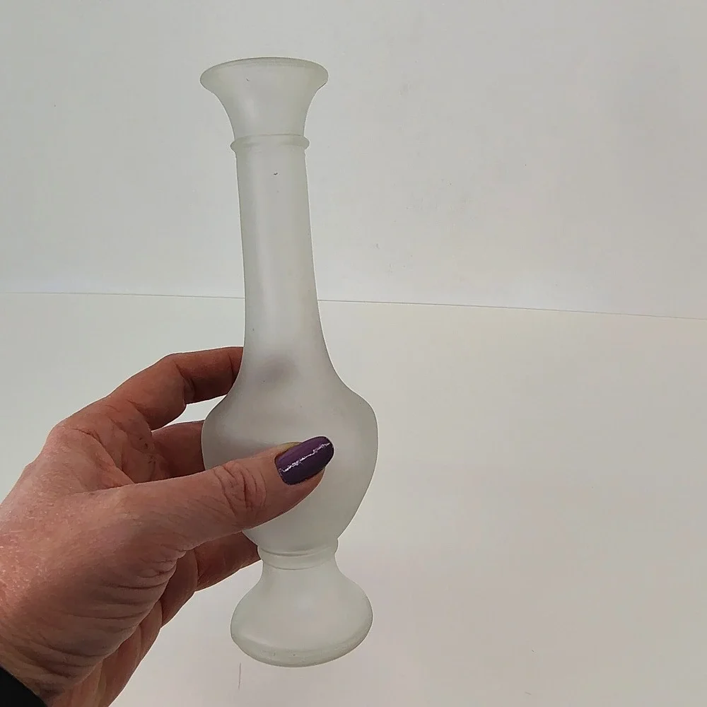 Frosted Glass Bud Vase 8
